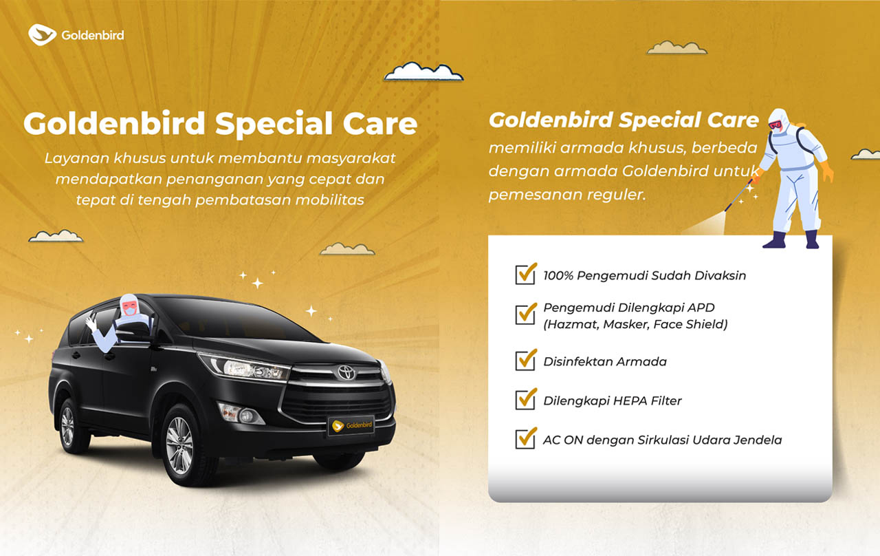 Dukung Penerapan PPKM, Bluebird Group melalui Goldenbird Special Care Pastikan Kemudahan Aksesibilitas Kebutuhan Masyarakat