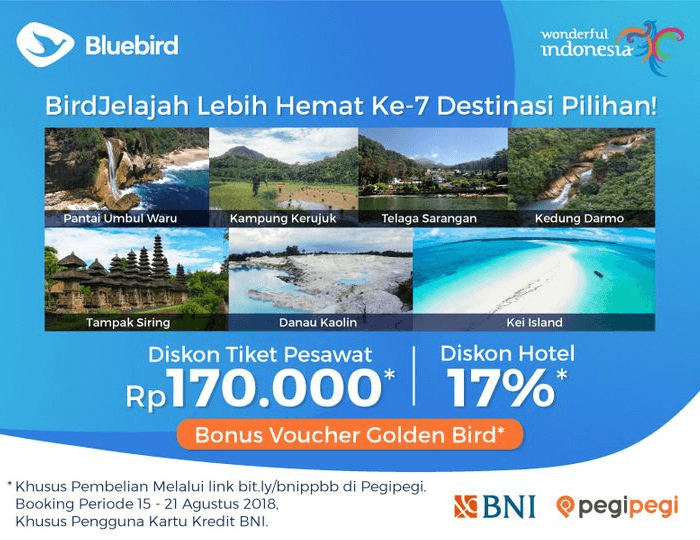 Semarakkan HUT RI ke-73, Blue Bird Hadirkan Paket Spesial dalam Jelajahi Tujuh Destinasi Wisata Indonesia