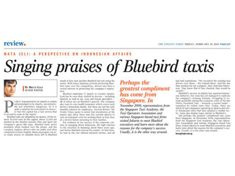 Singing praises of Bluebird taxis