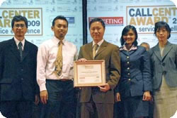 Call Center Award 2009, Blue Bird and Silver Bird in top position
